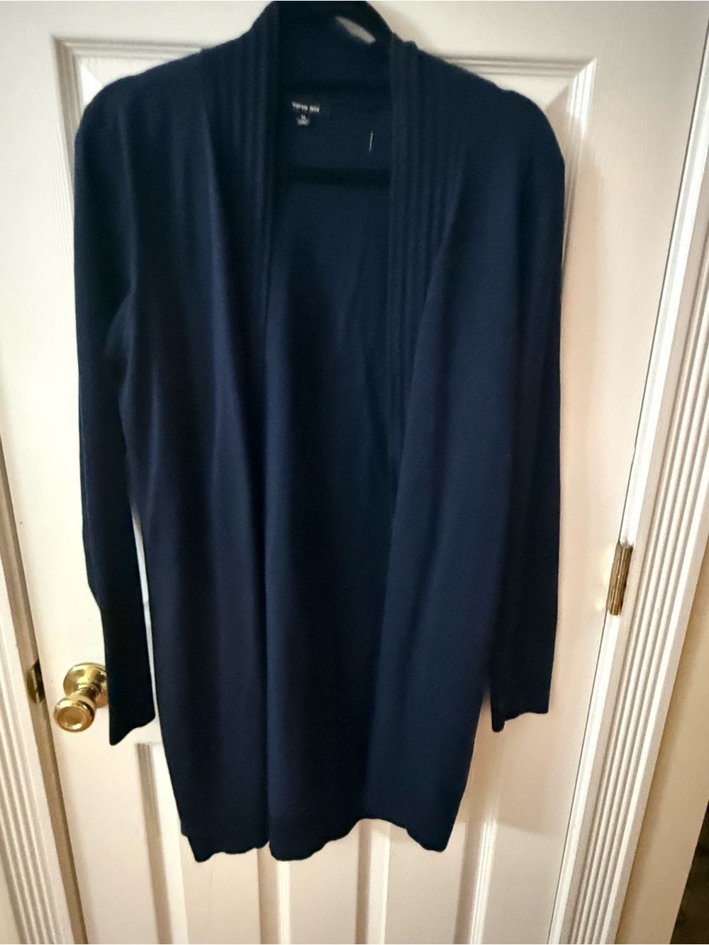Verve Ami Navy Open-Front Cardigan Sweater